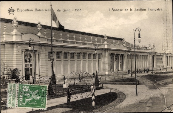 Postcard Gent, World Exhibition 1913, French part