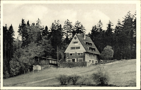 Postcard Walburg Hessisch Lichtenau in Hesse, holiday home youth hostel Meissnerhaus