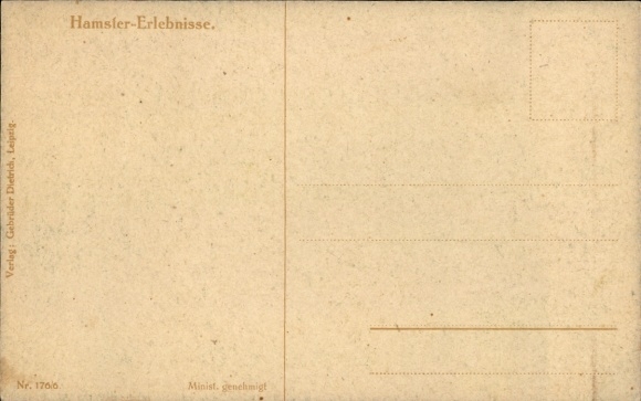 Artist Postcard Thiele, Arthur, Hamster Experiences, Disreputable, Soldier, Platform, Dogs
