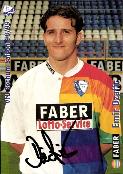 Autogrammkarte Fußballer Emir Dzafic, VfL Bochum, Autogramm