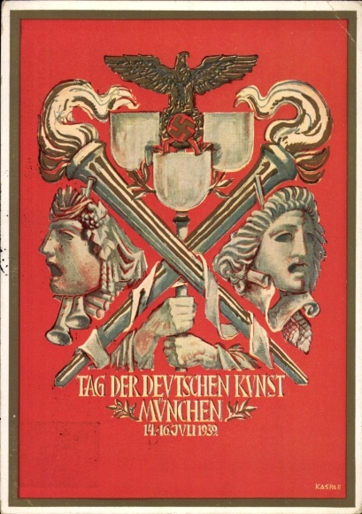 Artist Postcard Kaspar, Munich, Day of German Art, 14-16 July 1939