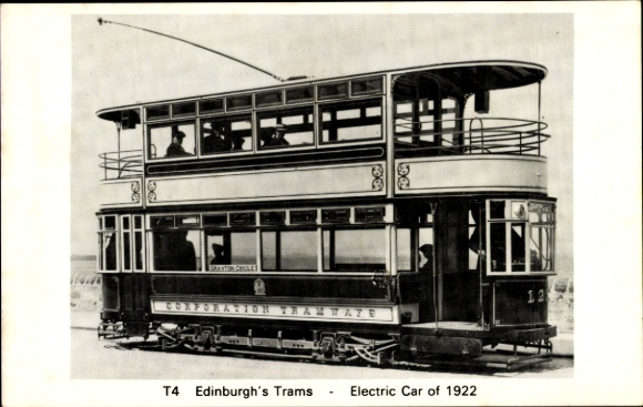 PC Edinburgh Scotland, Edinburgh's trams, electric car from 1922