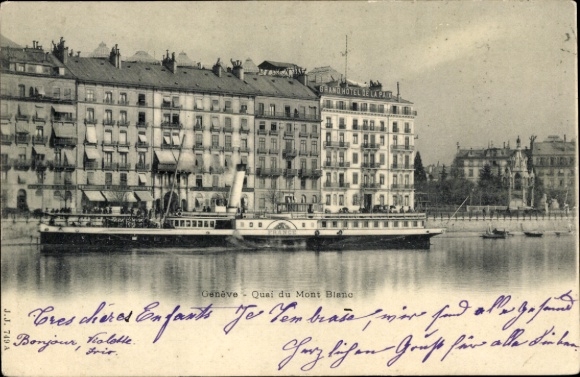 KP Genève Genewa, Quai du Mont Blanc, Łódź