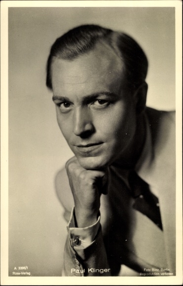 Ak Schauspieler Paul Klinger, Portrait, Ross A 3398/1