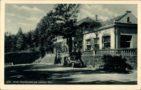 Postcard Andernach am Rhein, Hotel-Restaurant and Pension Waldfrieden, Owner Aug. Lichtfers