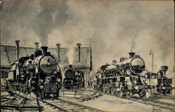 Artist PC Czech Railways, locomotives 3650, 2750, 4451