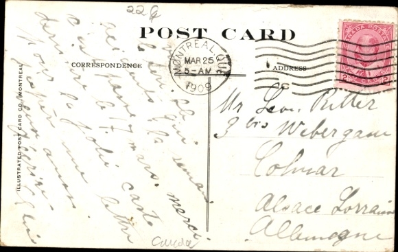 Postcard Montreal Quebec Canada, terrible disruption at Windsor train station