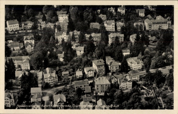 Postcard Friedrichroda in the Thuringian Forest, aerial photograph