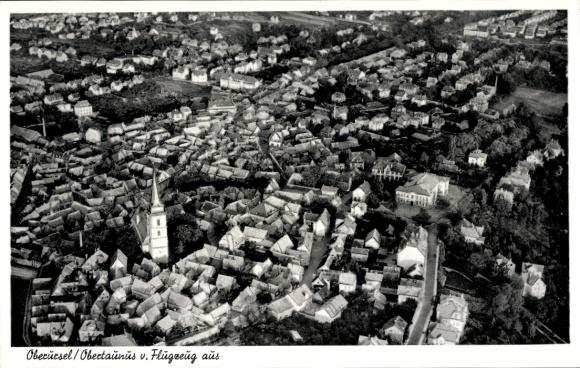 Postcard Oberursel in the Taunus Hessen, aerial photograph