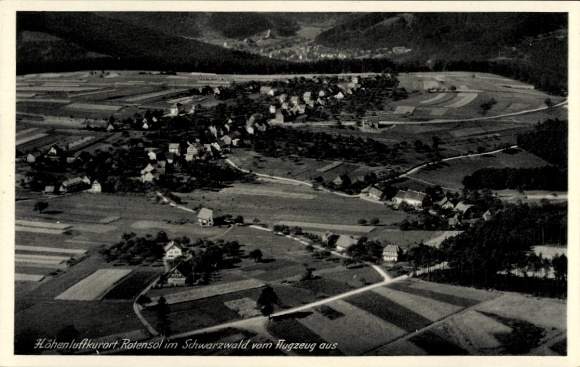 Postcard Rotensol Bad Herrenalb in the Black Forest, aerial photograph