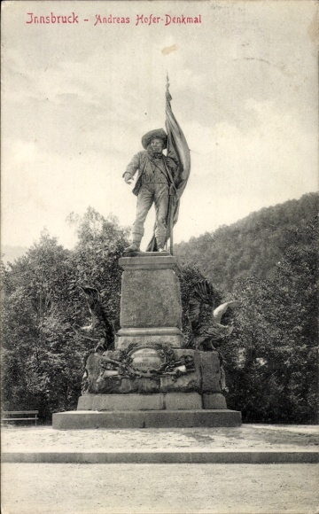Postcard Innsbruck in Tirol, Andreas Hofer Memorial