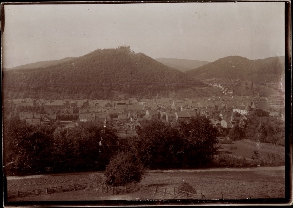 foto Bad Lauterberg im Harz, uitzicht vanaf Kirchberg, omstreeks 1920