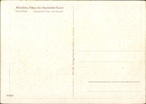 Artist PC Frank, Hans, rays of sunshine and clouds, HDK 256
