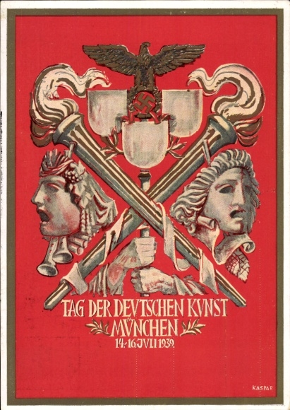 Artist Postcard Kaspar, Munich, Day of German Art, 14-16 July 1939