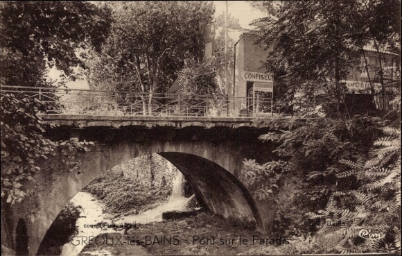 Postcard Gréoux les Bains Alpes de Haute Provence, Pont sur le Paradis