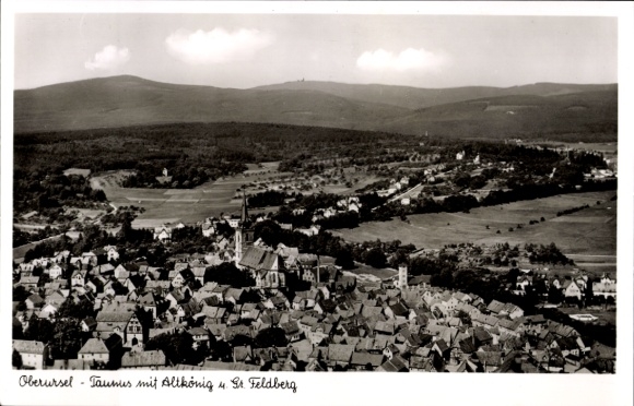 Postcard Oberursel in the Taunus Hessen, aerial photograph