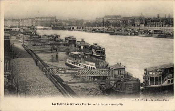 Ak Paris 13., De Seine bij Austerlitz