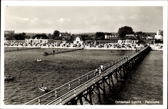 Postcard Baltic resort Dahme in Holstein, Panorama