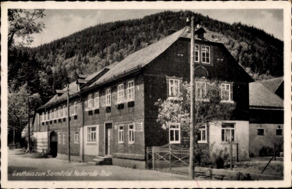 Postcard Hockeroda Kaulsdorf in Thuringia, guest house to Sormitztal