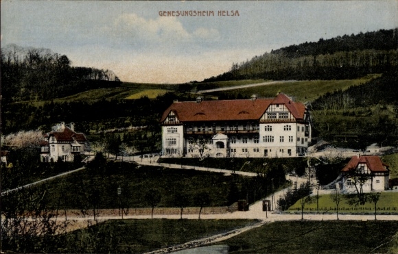 Postcard Helsa in Hesse, convalescent home