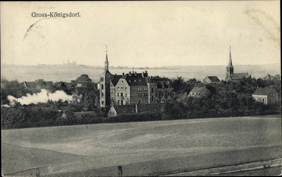 Postcard Großkönigsdorf Koenigsdorf Frechen in the Rhein Erft district, view of the town