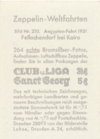 Collecting picture Zeppelin world trips Picture 210, Egypt trip 1931, Fellachendorf near Cairo