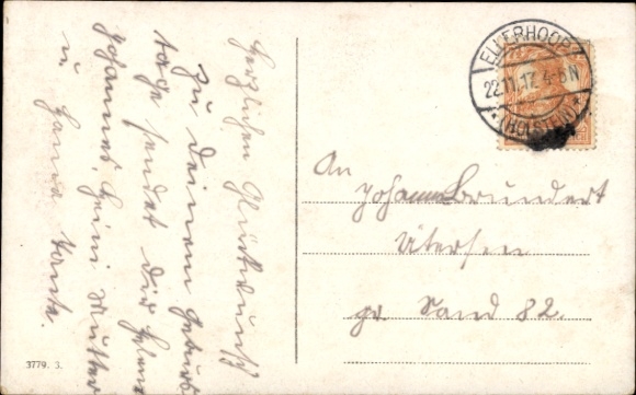 Postcard Birth, Stork, Baby, Without Ration Card
