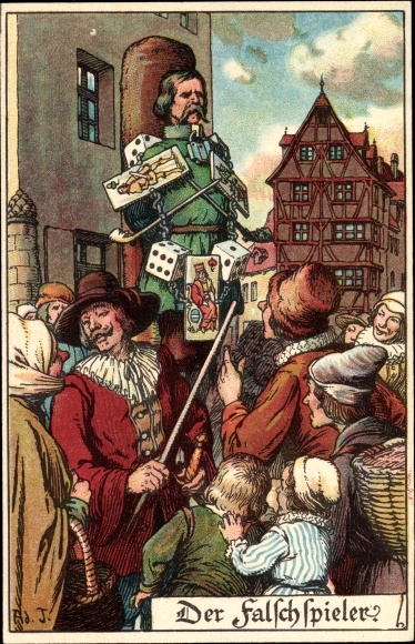 Kunstenaar Litho Jodolfi, De kaartenscherp, schandpaal