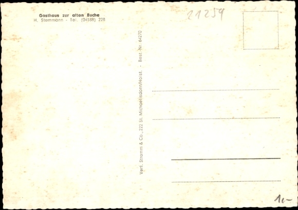 Postcard Todtshorn Tostedt in the district of Harburg, Gasthof zur alten Eiche, Wegeparie, memorial
