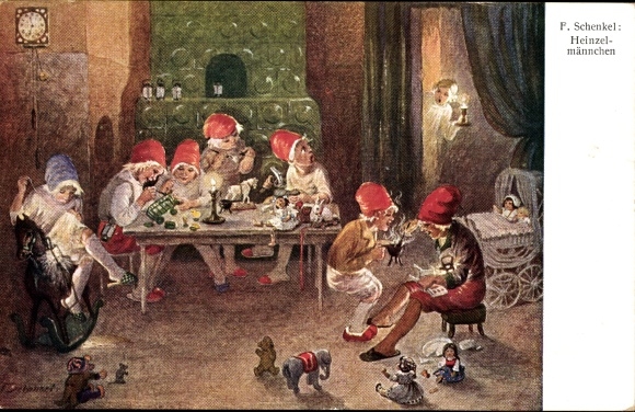 KP artystyczna Schenkel, Franziska, Heinzelmännchen, wózek dla lalek, zabawka, koń na biegunach