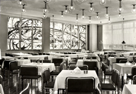 Ak Zeulenroda in Thüringen, FDGB Erholungsheim Talsperre Zeulenroda, Großes Restaurant Seeblick