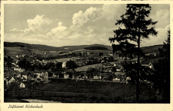 Postcard Hilchenbach in Westphalia, total view