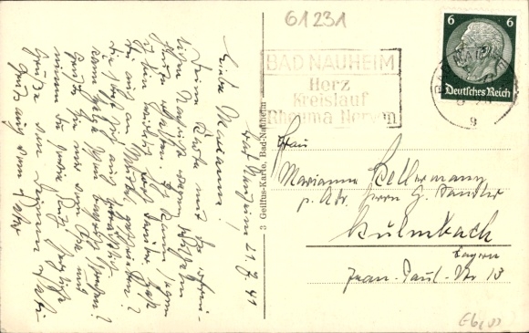 Artist Postcard Bad Nauheim, which heals all hearts