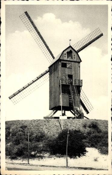 Postcard Koksijde Coxide sur Mer West Flanders, Windmill, The Old Mill