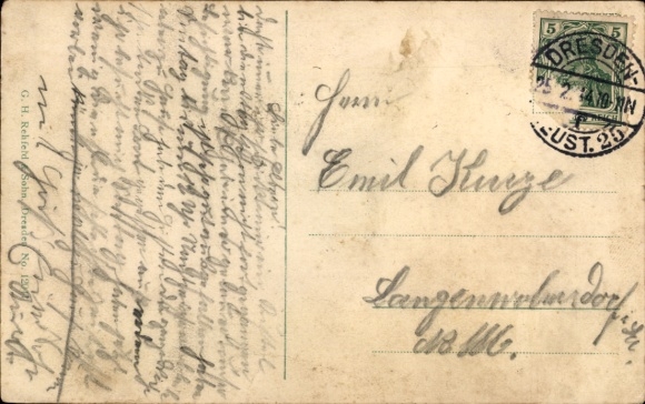 Postcard Dresden Neustadt, Soldiers' Home, Königsbrückerstraße