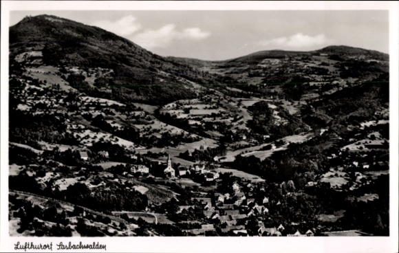 Postcard Sasbachwalden in the Black Forest, aerial photograph