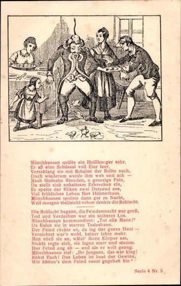 5 Ak Münchhausen Serie 4,  1-5