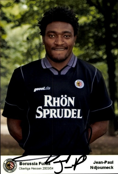 Autogrammkarte Fußballer Jean-Paul Ndjoumeck, SC Borussia Fulda, Autogramm