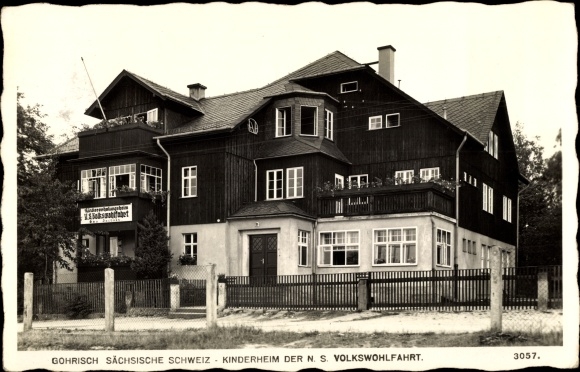 Postcard Gohrisch in Saxony, children&#39;s convalescent home of the NS Volkswohlfahrt
