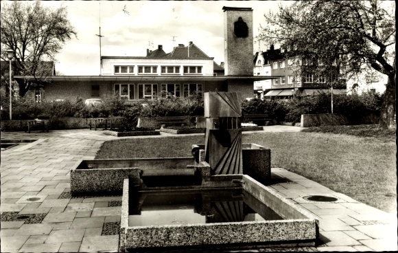 Postcard Meerbeck in Schaumburg, parks at the Sparkasse