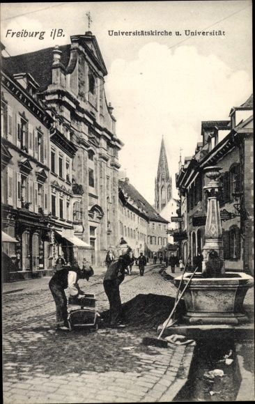 PC Freiburg im Breisgau, university church, university, street sweeper
