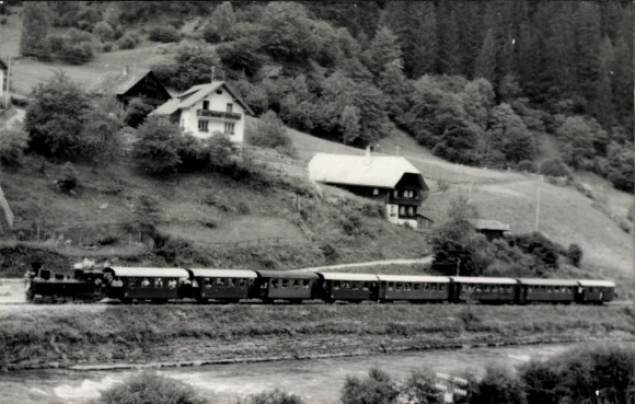 zdjęcie Kolej Austriacka Ak, parowóz, wagony, Murtalbahn