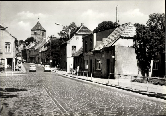 Postcard Grevesmühlen in Mecklenburg, August Bebel Street