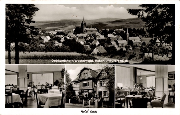 Postcard Gebhardshain in the Westerwald, Hotel Kaus