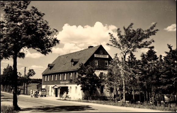 Postcard Zinnwald Georgenfeld Altenberg in the Ore Mountains, Grenzsteinhof