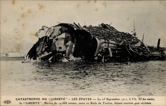 PC French warship, Liberte, Catastrophe 25 September 1911