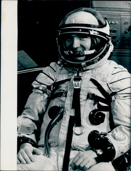 Photo Cosmonaut Pyotr Ilyich Klimuk in a spacesuit