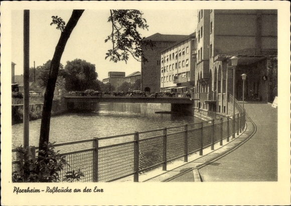 Postcard Pforzheim in the Black Forest, Roßbrücke