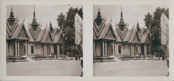 Stereo Photo Pavilion of Cambodia, Colonial Exhibition Paris 1931