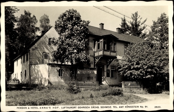 Postcard Gohrisch Saxon Switzerland, Pension and Hotel Anna&#39;s Hof